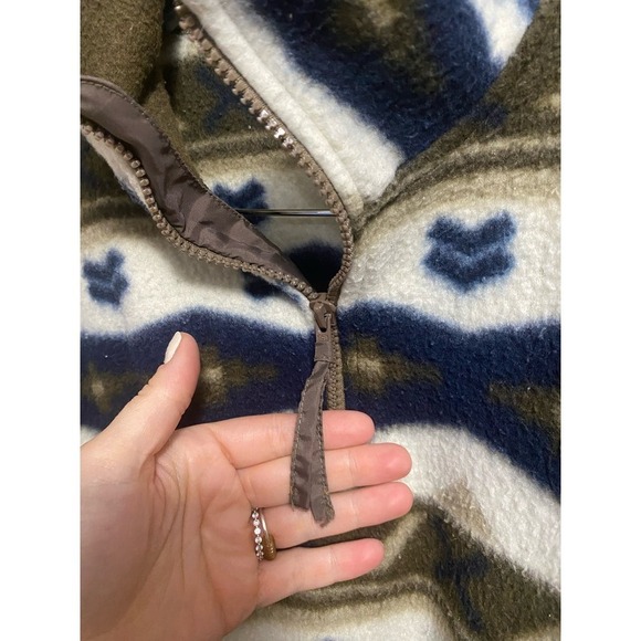 Vintage 90s Bugle Boy Fleece Pullover 1/4 Zip - Picture 4 of 6